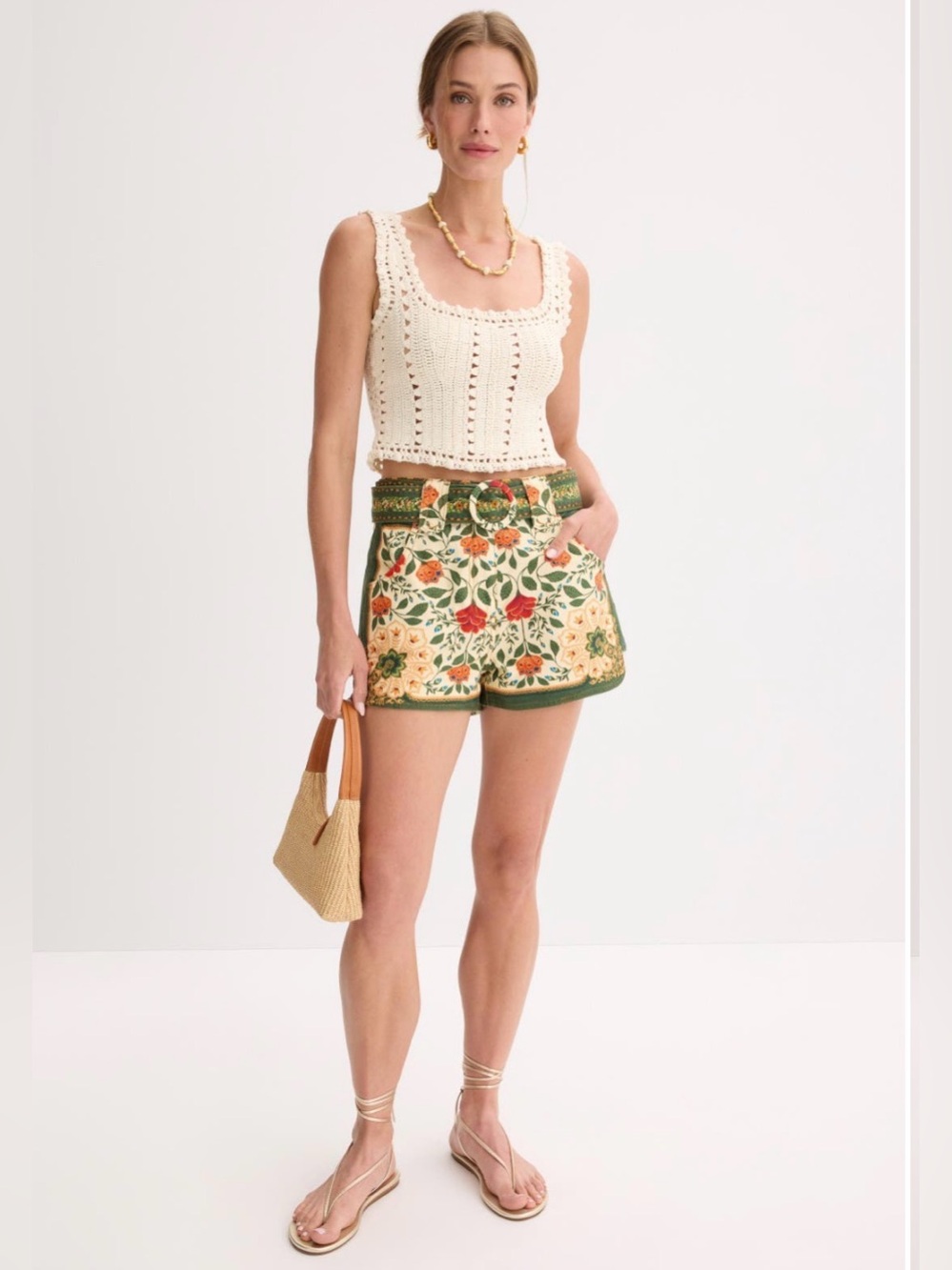 FARM Rio Sand Garden Tapestry Shorts - size 31 - NWOT